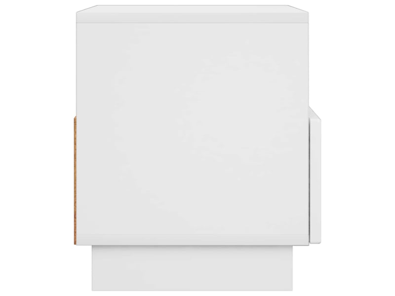  Meuble tv moderne, banc tv 60x34.5x40 cm blanc brillant bois d'ingénierie shl18032  - Conforama E