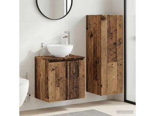 Ensemble de mobilier de salle de bain 2 pcs bois ancien shl937