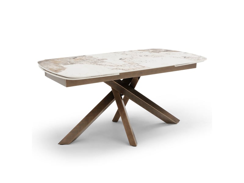  Table à manger extensible en céramique pandora pandora cast TE14PANBR - Conforama E