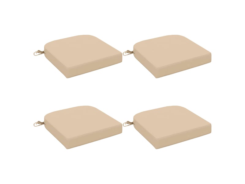  Lot de 4 coussins de siège, coussins d'assise soest 100 % polyester crème cf60787  - Conforama A