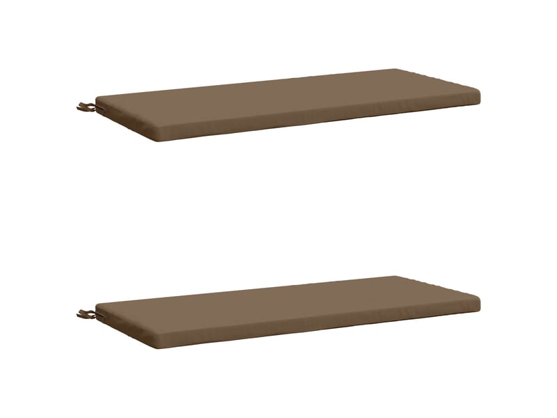  Lot de 2 coussins de banc, coussins d'assise soest 100 % polyester taupe cf57488  - Conforama A
