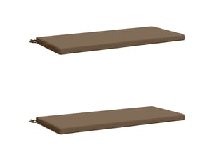 Lot de 2 coussins de banc, coussins d'assise soest 100 % polyester taupe cf57488