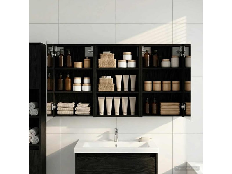 Ensemble de meubles de salle de bain 3 pcs 120x10.5x60.5 cm shl3604  - Conforama D