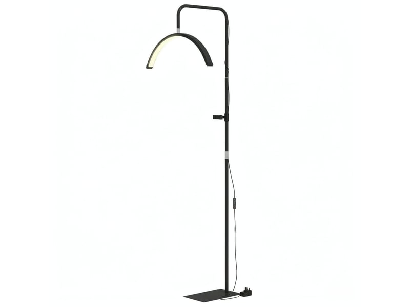  Lampadaire led demi-lune 36 w rotatif à 350°, dimmable, 7 températures de couleur  - Conforama A