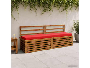 Coussin de banc, coussin d'assise, coussin de canapé soest 100 % polyester rouge 170 x 40 x 8 cm cf53521