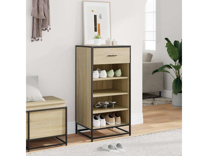  Étagère à chaussures chêne sonoma 48x38x97,5 cm bois ingénierie shl3700  - Conforama C