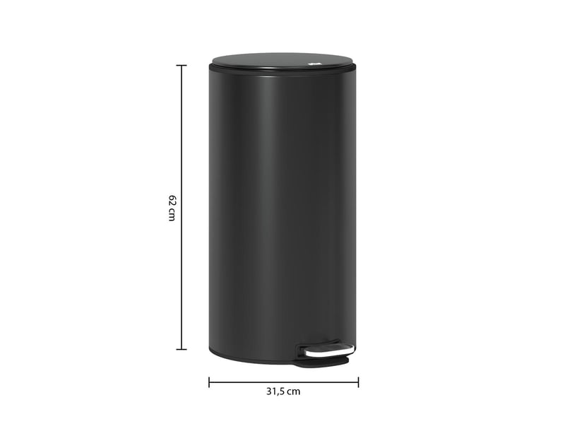 Poubelle cuisine 30 L argenté DELTA - Conforama F