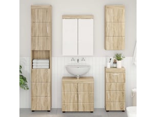 Armoire murale de salle de bain, cabinet de salle de bain tulum chêne sonoma cf65202