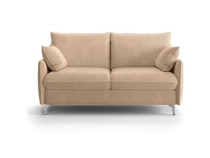 Canapé droit convertible HOMIFAB Astoria 3 places Velours marron