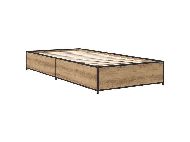  Lit simple- lit adulte -  cadre de lit chêne artisanal 80 x 200 cm bois d'ingénierie  - Conforama B