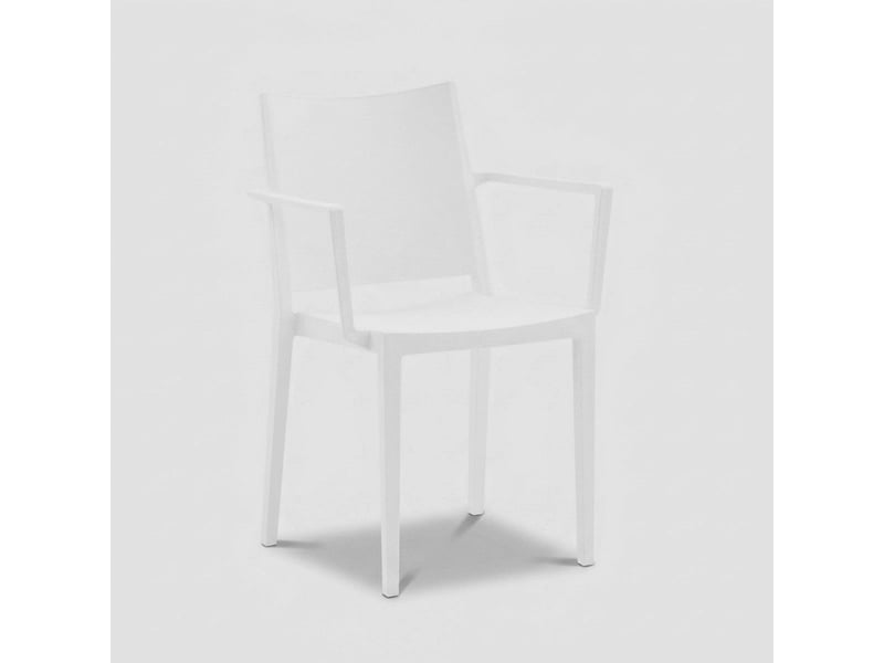  Lot de 2 chaises avec accoudoirs intérieur et extérieur vigo - blanc  - Conforama C
