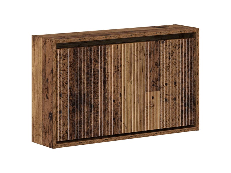  Meuble à chaussures mural, armoire à chaussures arnhem 71x17x43 cm bois ancien  - Conforama A