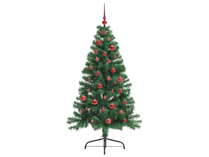 Sapin de noël artificiel, arbre de noël pré-éclairé vert 150 cm pvc shl5390 - Conforama D