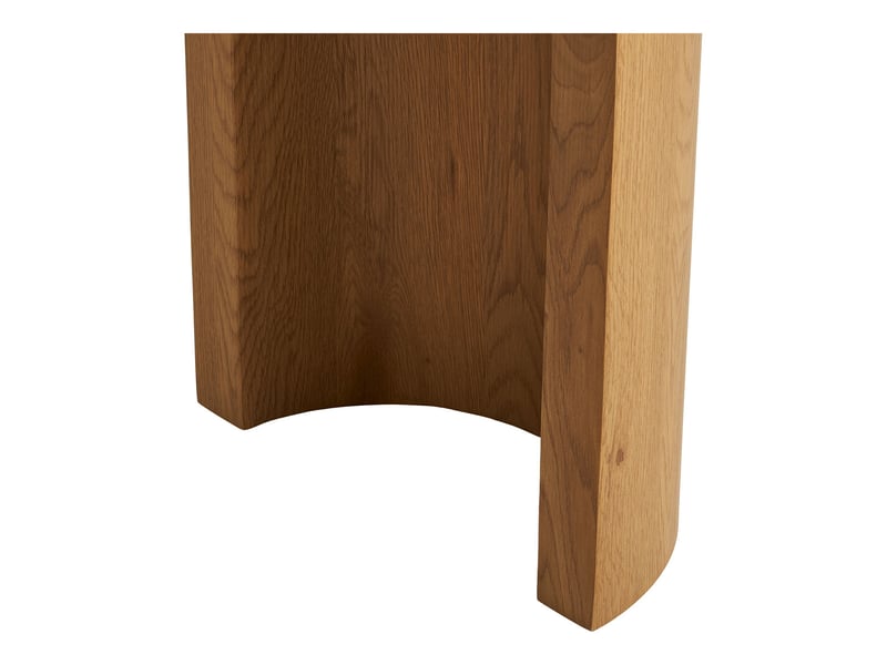  Console bibione en mdf naturel avec pieds en bois clair 114x38x75 cm  - Conforama C