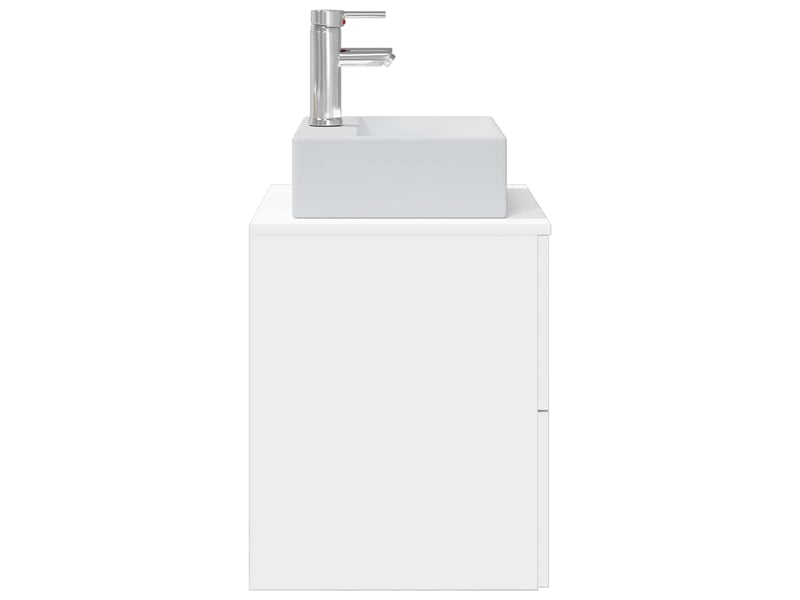  Vanité de lavabo mural, meuble de rangement blanc 49.5x41x62.5 cm shl241  - Conforama D