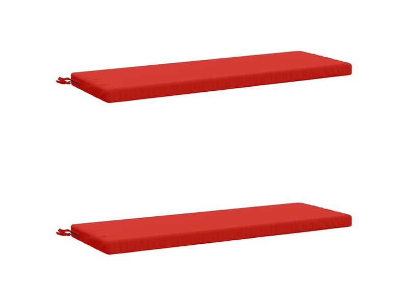 Lot de 2 coussins de banc, coussins d'assise soest 100 % polyester rouge cf57406 - Conforama A