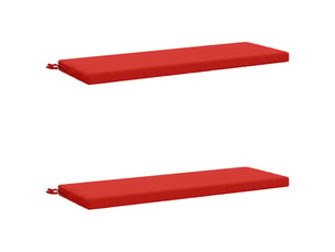 Lot de 2 coussins de banc, coussins d'assise soest 100 % polyester rouge cf57406