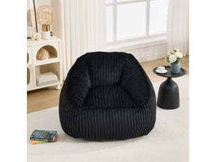 Pouf fauteuil en velours côtelé avec mousse à mémoire de forme, doux et confortable