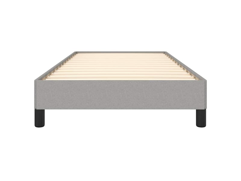  Lit simple- lit adulte -  cadre de lit sans matelas gris clair 90x190 cm tissu  - Conforama D
