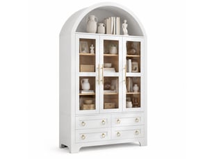 Buffet 3 porte(s) 4 tiroir(s) MIVRAY - 110 cm coloris blanc