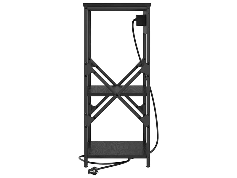  Table de chevet - cabinet de chevet - table de nuit chêne noir 41 x 31 x 76 cm bois d'ingénierie  - Conforama E