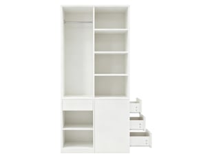 Armoire 1 porte(s) 4 tiroir(s) <strong>MODFU</strong> <strong></strong> coloris blanc largeur 70 cm
