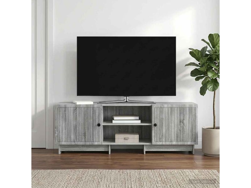  Meuble tv - banc tv - meuble de rangement 150 x 31 x 50 cm sonoma gris bois d’ingénierie  - Conforama B