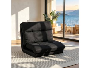 Fauteuil convertible <strong>MODENVIE</strong> <strong></strong> Polyester noir vendu A l'unité