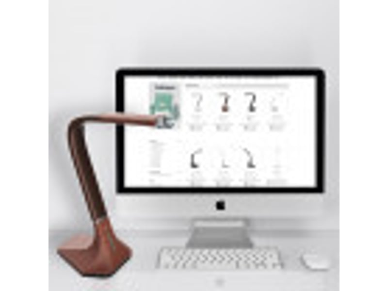  Fabrilamp andalucita lampe de bureau led marron 7 w 560 lm, flexible, tactile et dimmable 139471002 - Conforama D