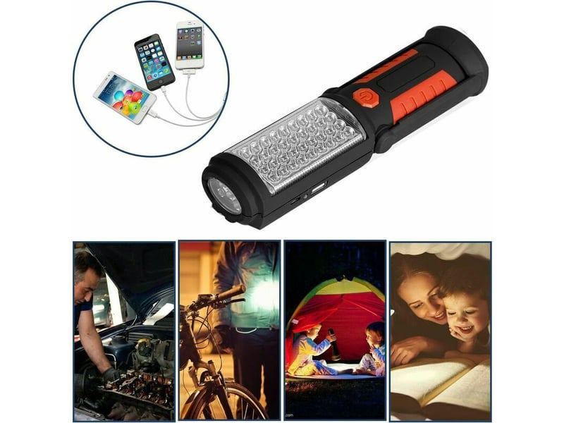 Lampe d'inspection lampe led rechargeable, lampe de travail led rechargeable avec magntique lampe de torches de led lampe d'inspection lampe - Conforama C