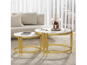 Table basse rond(e) coloris bicolore <strong>HAUSS SPOLE</strong> <strong></strong> - 71.5 cmx51.5 cm