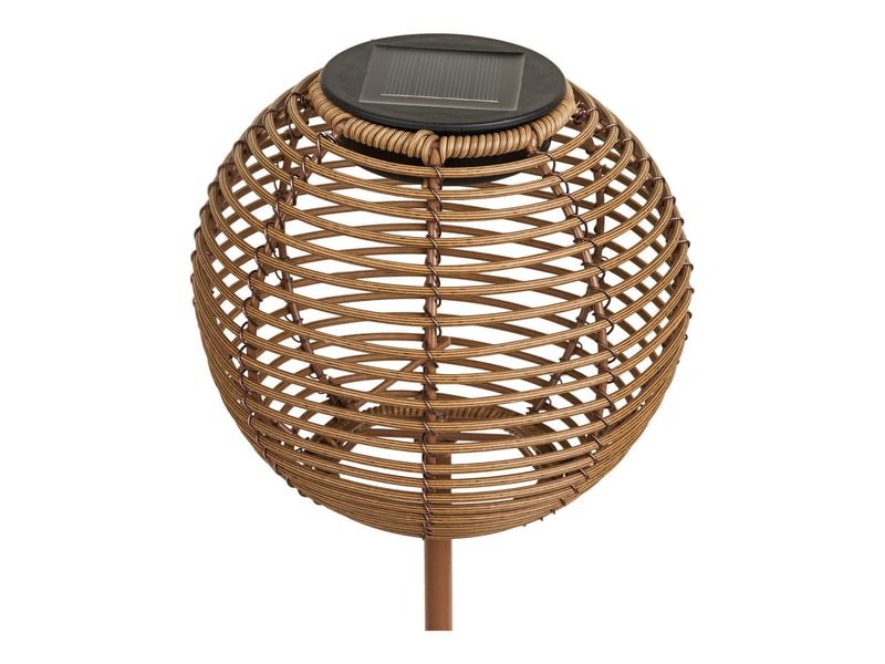  Lampe solaire carlisle en métal et pe naturel — lampadaire extérieur 70 cm  - Conforama B
