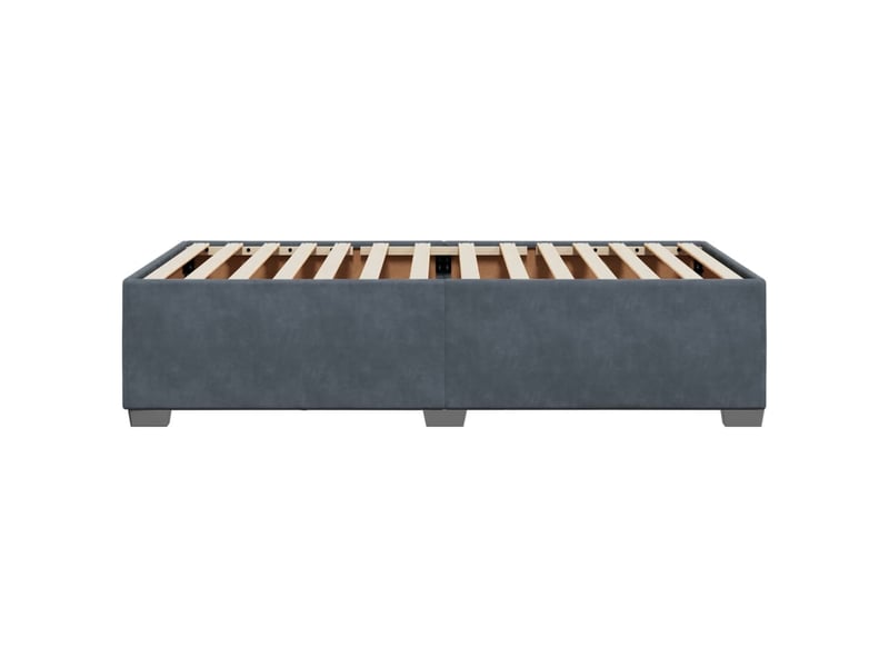  Lit simple- lit adulte -  cadre de lit sans matelas gris foncé 90x190 cm velours  - Conforama D