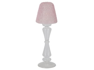 Photophore lampe en verre silje 31cm rose