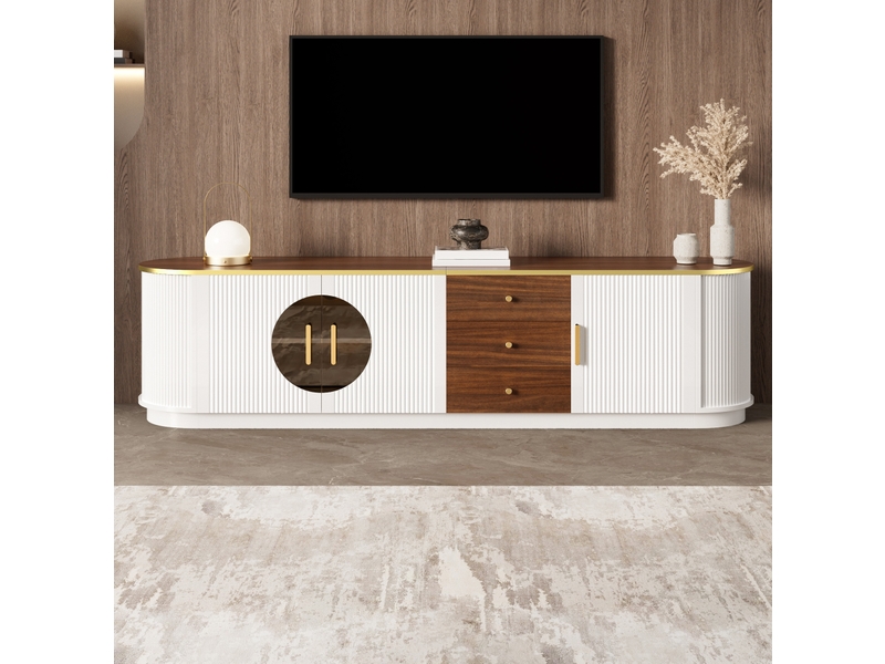  Meuble tv 3 portes et 3 tiroirs 180 cm evryae  - Conforama D