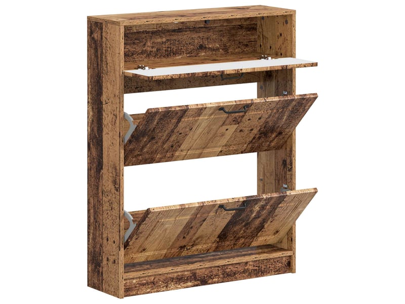  Meuble à chaussures, cabinet à chaussures utrecht 78x24x100 cm bois d'ingénierie shl7013  - Conforama C