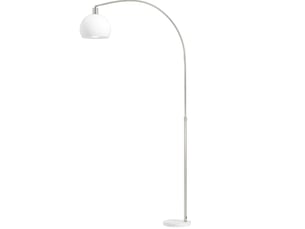 Lampadaire 90x26x180 cm en métal avec interrupteur au pied blanc chicfurn