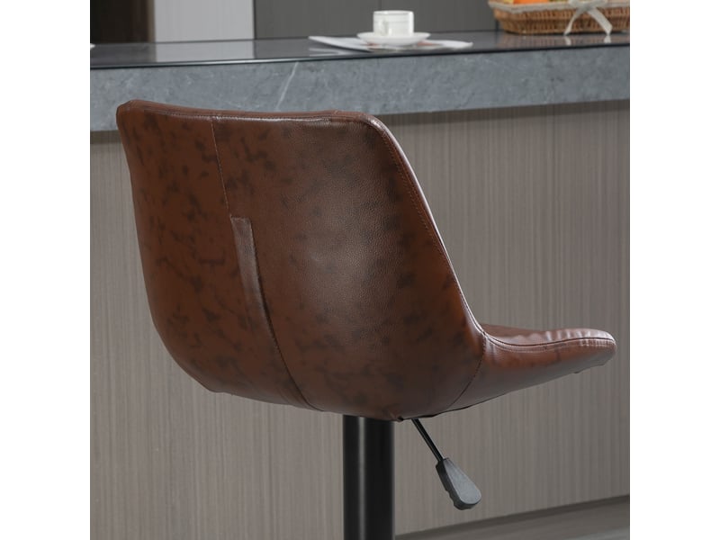  Lot de 2 tabourets de bar – style vintage – réglables et pivotants  - Conforama E