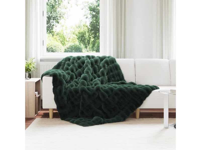  Couverture décorative, couverture antidérapante en fausse de lapin 4 pc 13.65 kg shl156  - Conforama B