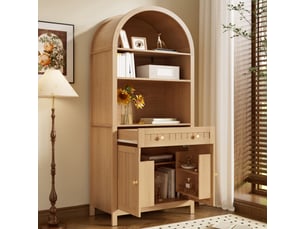 Buffet 2 porte(s) 1 tiroir(s) <strong>OKMYHOME</strong> <strong></strong> - 76 cm coloris naturel