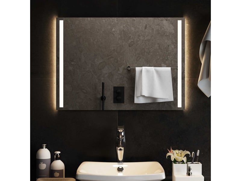  Miroir de salle de bain, miroir de toilette led transparent 70 x 50 cm verre trempé cf62608  - Conforama C