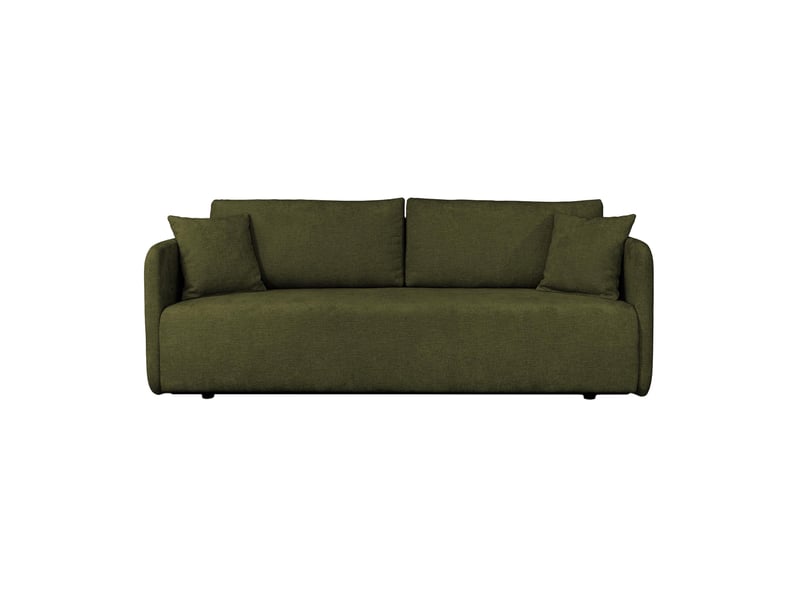 Celsy - canapé 3 places convertible avec coffre en tissu vert CELSY-3P-VER - Conforama A