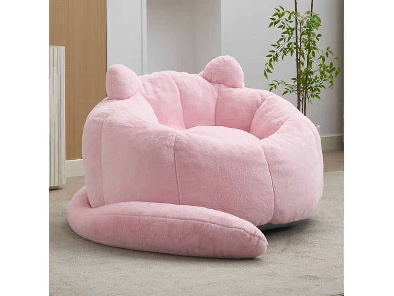  Fauteuil 112x112x77 cm design chat rose  - Conforama C