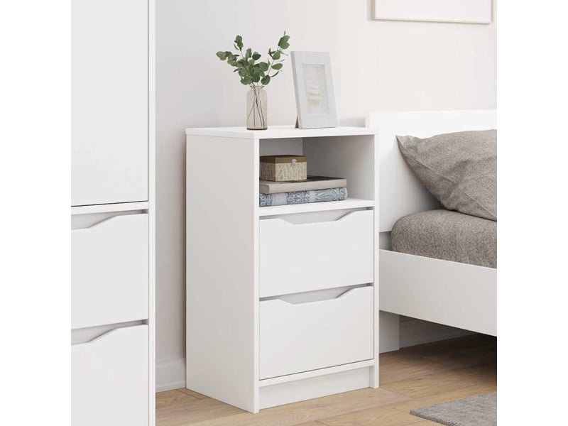  Tables de chevet - cabinet de chevet - table de nuit 2 pièces blanc 40 x 30 x 467 cm  - Conforama C