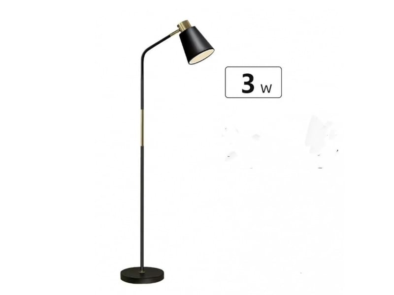  Lampadaire industriel rétro lampe salon e27 lampe sur pied en métal h146cm  - Conforama A