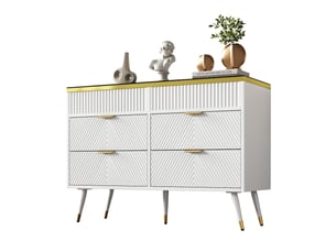 Commode 6 tiroir(s) Fay Lum coloris blanc largeur 120 cm