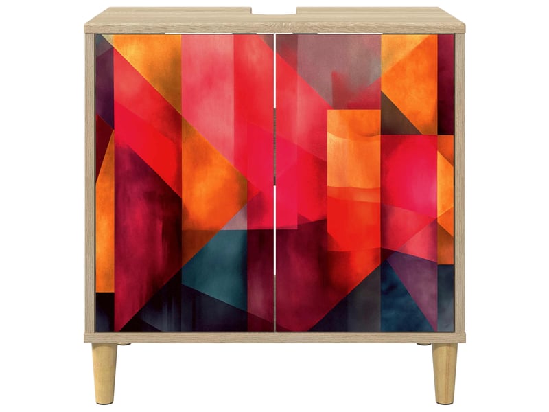  Armoire de salle de bain, meuble de rangement heesch sonoma 60x40x60 cm  - Conforama E