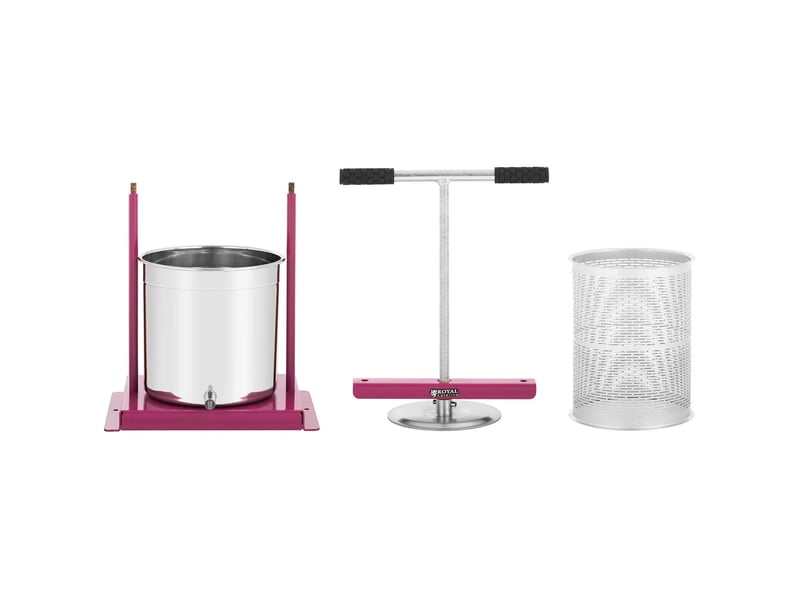  Pressoir à fruit inox fer 12 litres 5 étamines pour pressoir incluses acier inoxydable acier fer rouge argenté 14_0009791  - Conforama D