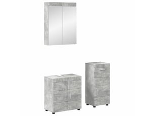Ensemble de mobilier de salle de bain tulum 3 pc gris béton cf64719