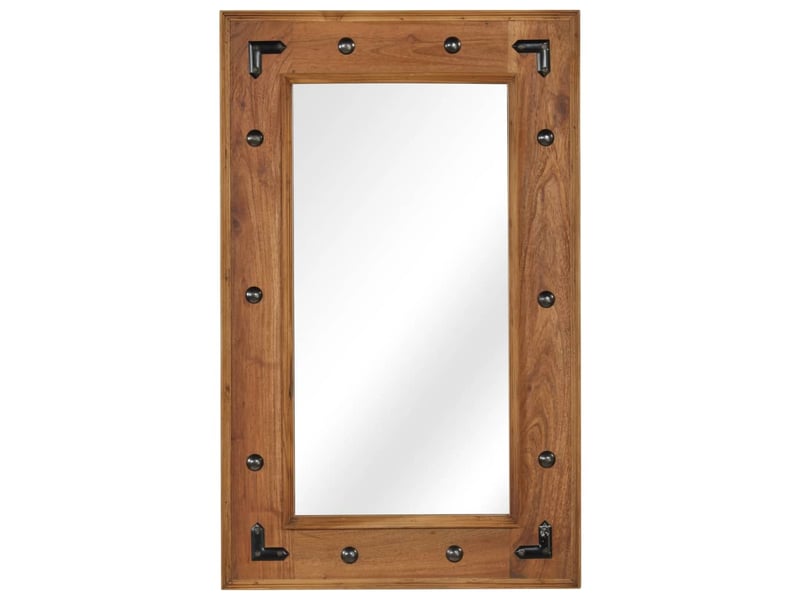  Miroir de salle de bain, miroir de toilette bois d'acacia massif 50 x 80 cm cf62654  - Conforama B